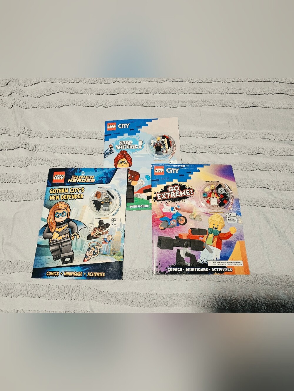 Lot of 3 LEGO Activity Books with minifigures